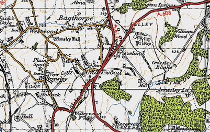 Old map of Beauvale Ho in 1946