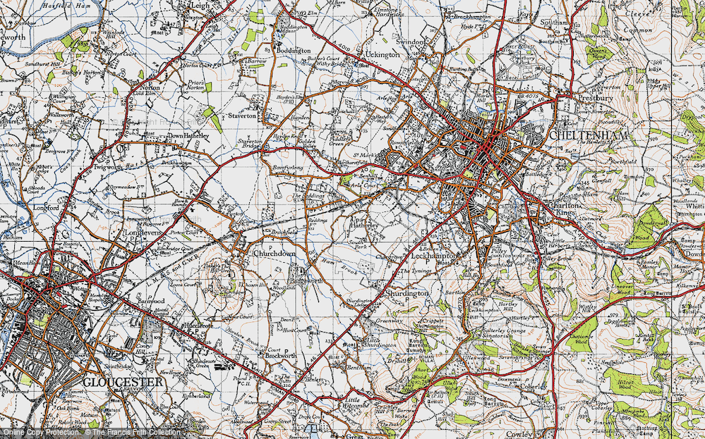 Old Map of Up Hatherley, 1946 in 1946