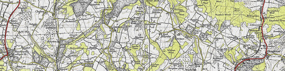 Old map of Apple Down in 1945