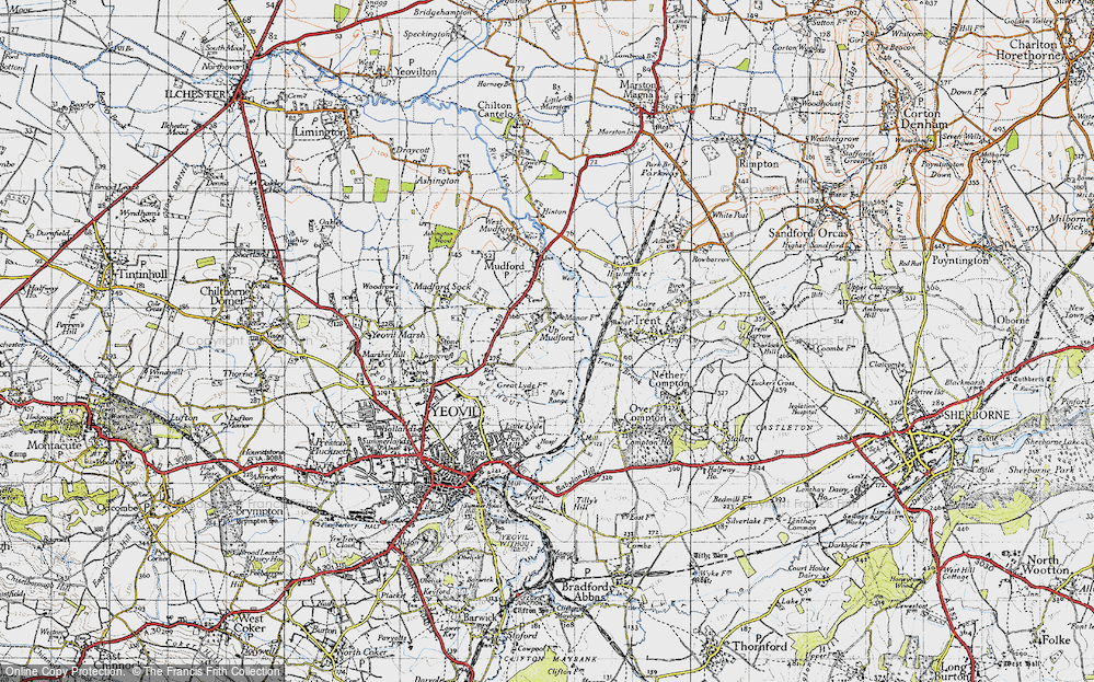Old Map of Up Mudford, 1945 in 1945
