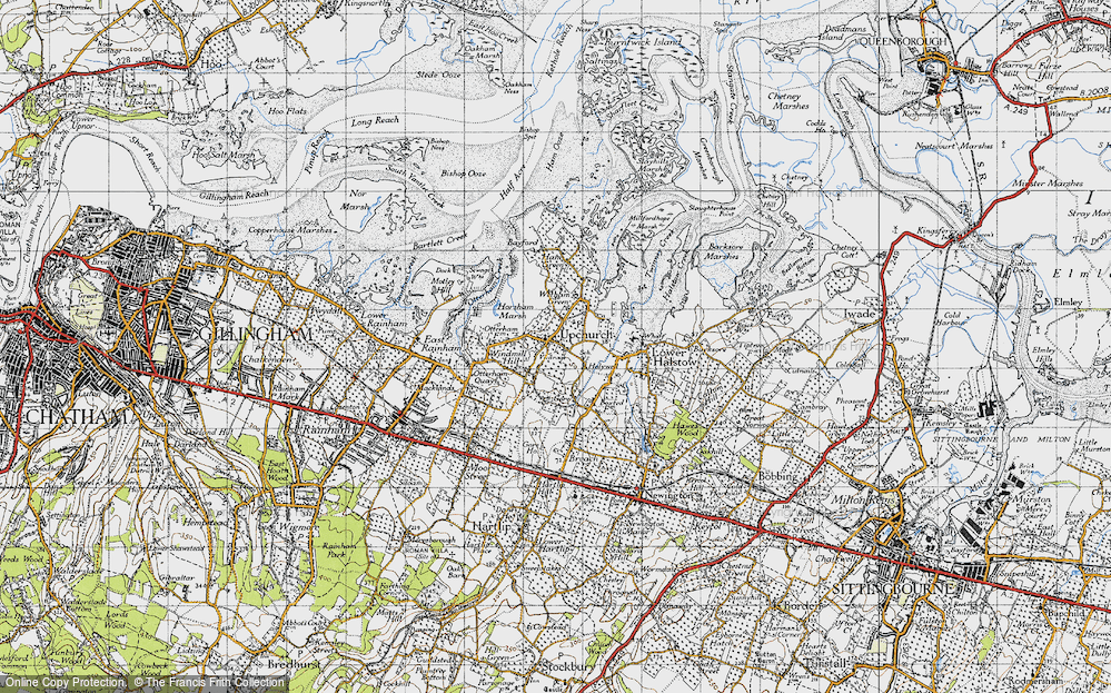 Old Map of Upchurch, 1946 in 1946