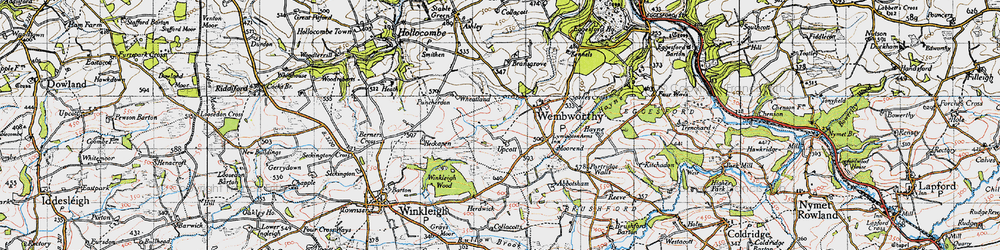 Old map of Bransgrove in 1946