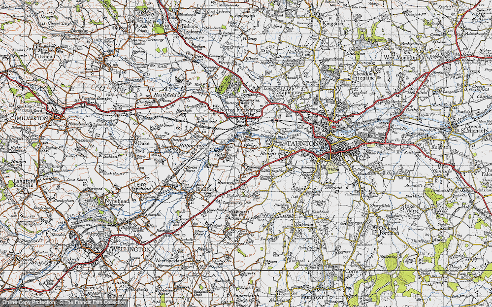 Old Map of Upcott, 1946 in 1946