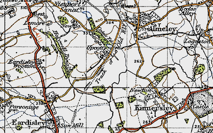 Old map of Upcott in 1947