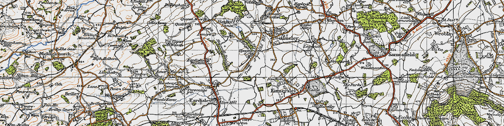 Old map of Upcott in 1947