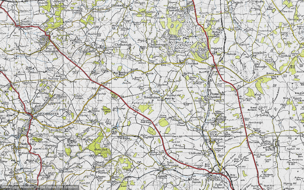 Old Map of Uphall, 1945 in 1945