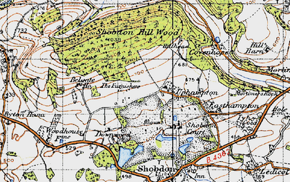 Old map of Uphampton in 1947