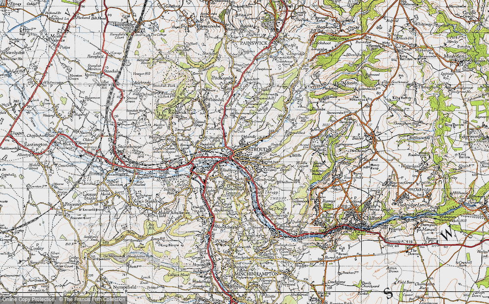 Old Map of Uplands, 1946 in 1946