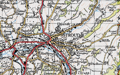 Old map of Uplands in 1946