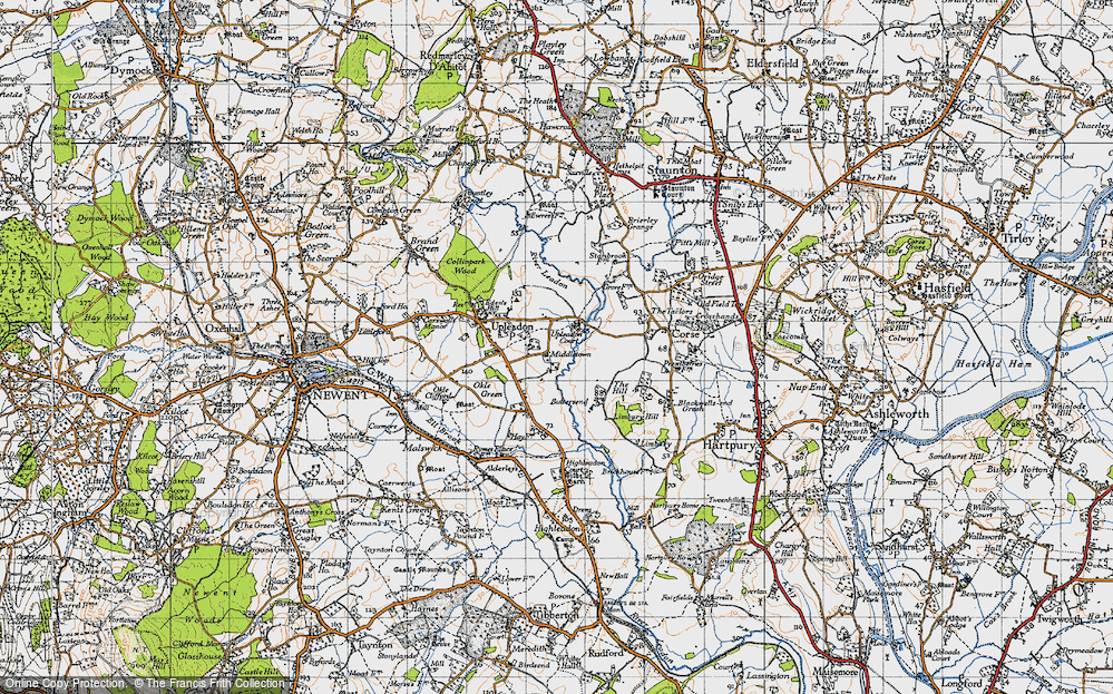 Old Map of Upleadon Court, 1947 in 1947