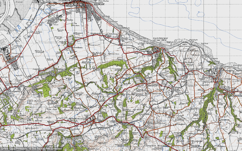 Old Map of Upleatham, 1947 in 1947
