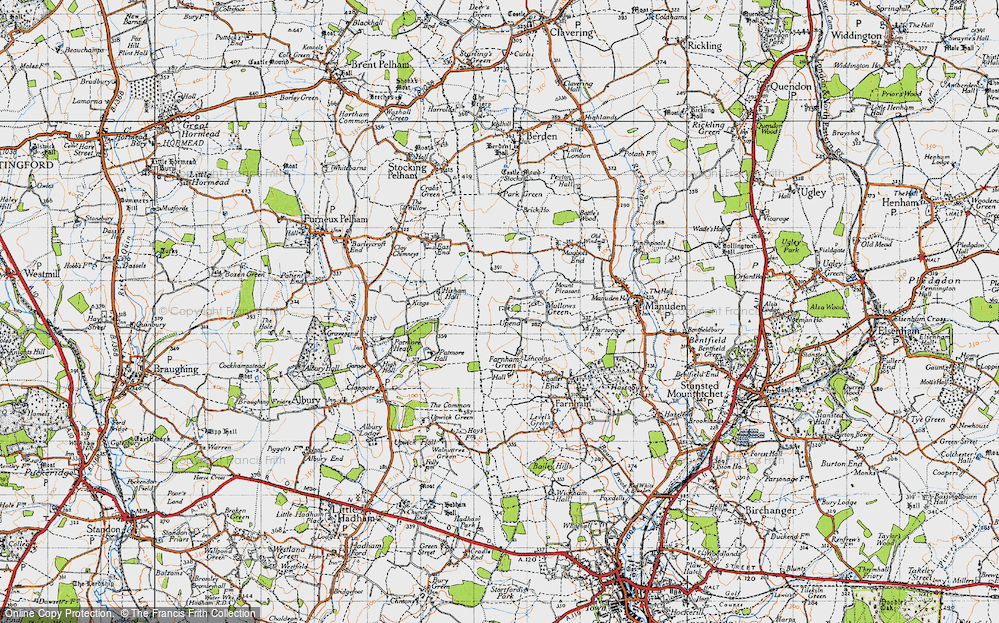 Old Map of Uppend, 1946 in 1946