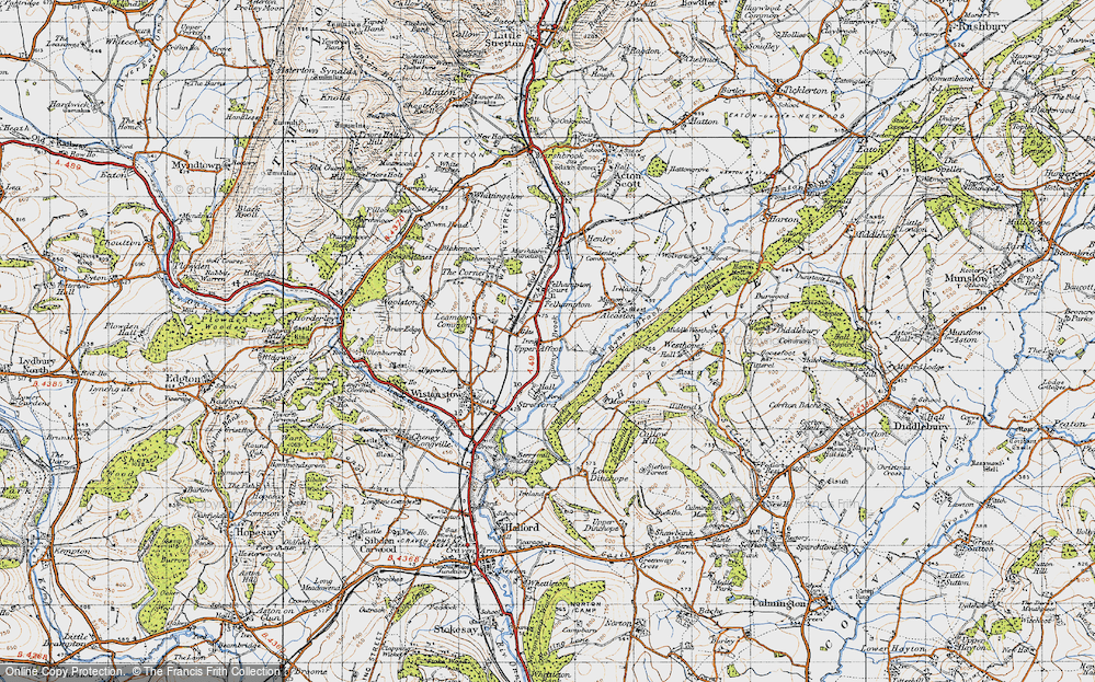 Old Map of Upper Affcot, 1947 in 1947