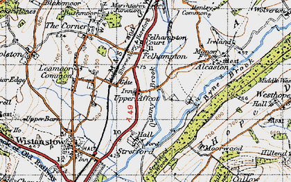 Old map of Upper Affcot in 1947