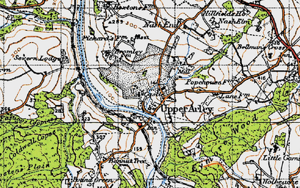 Old map of Upper Arley in 1947
