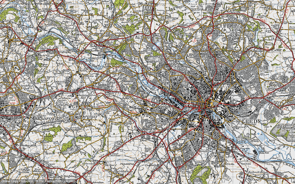 Old Map of Upper Armley, 1947 in 1947