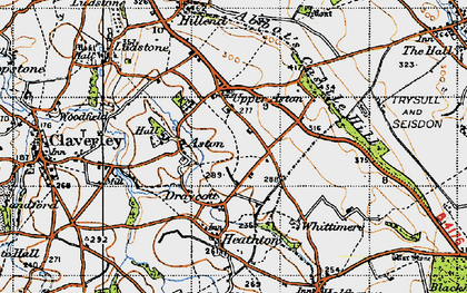 Old map of Upper Aston in 1946