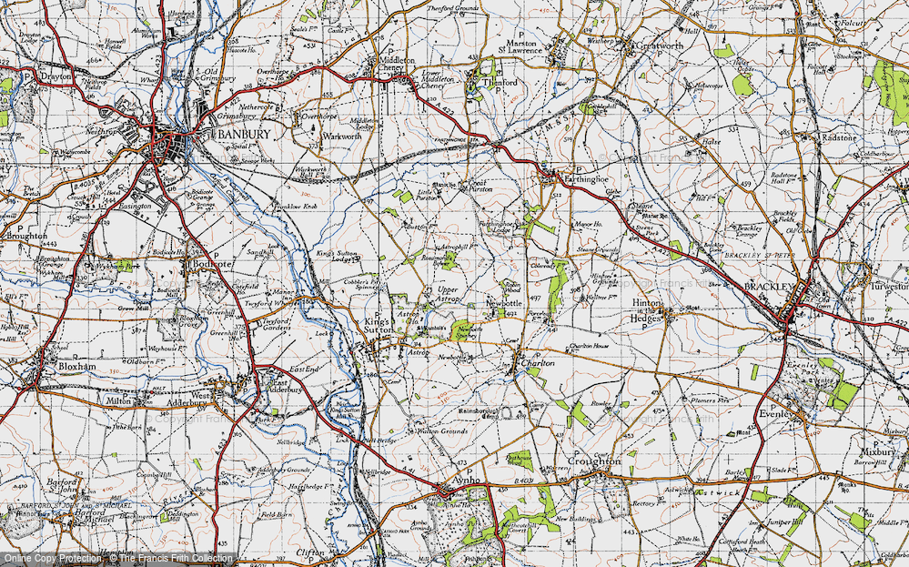 Old Map of Upper Astrop, 1946 in 1946