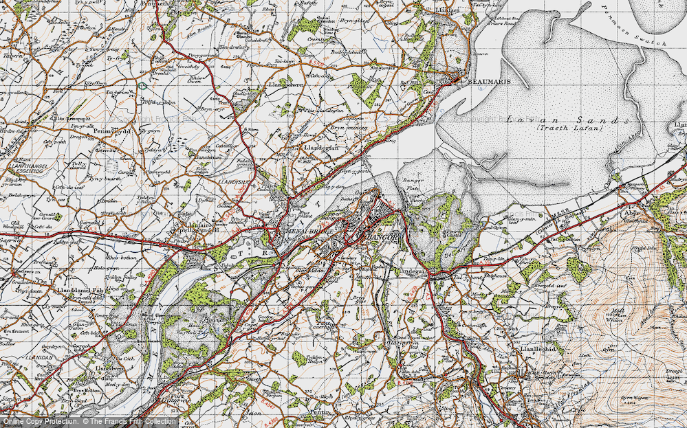 Old Map of Upper Bangor, 1947 in 1947