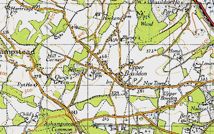 Old map of Upper Basildon in 1947