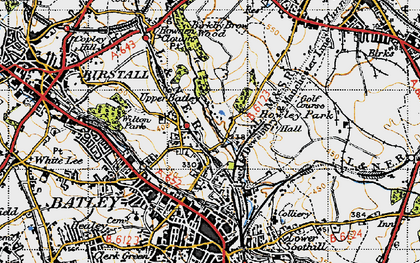 Old map of Upper Batley in 1947