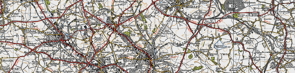 Old map of Birkby Brow Wood in 1947