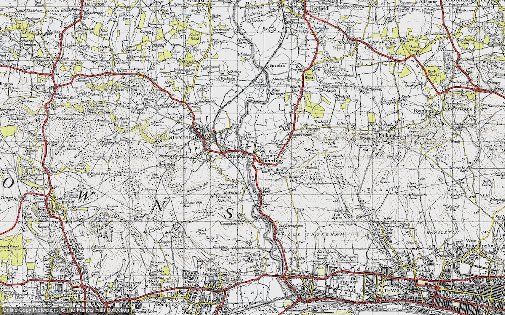 Old Map of Upper Beeding, 1940 in 1940