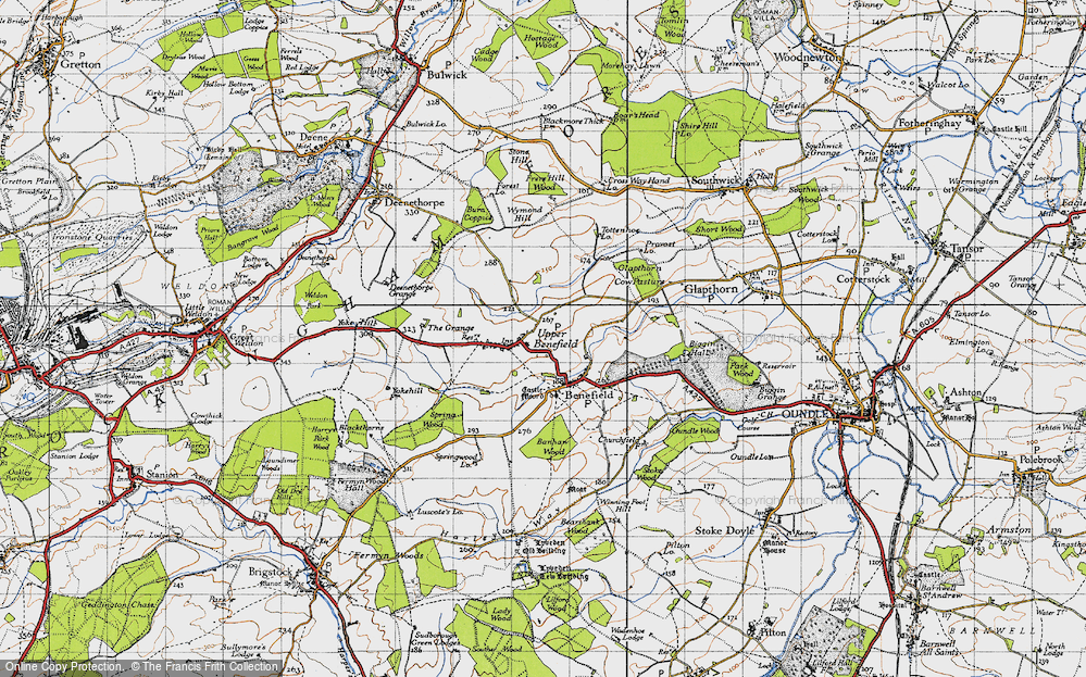 Old Map of Upper Benefield, 1946 in 1946