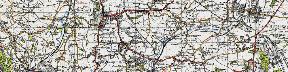 Old map of Upper Birchwood in 1947