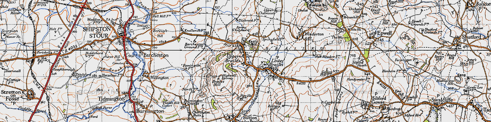 Old map of Upper Brailes in 1946