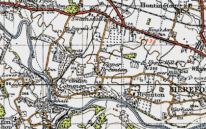 Old map of Upper Breinton in 1947