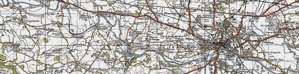 Old map of Upper Breinton in 1947