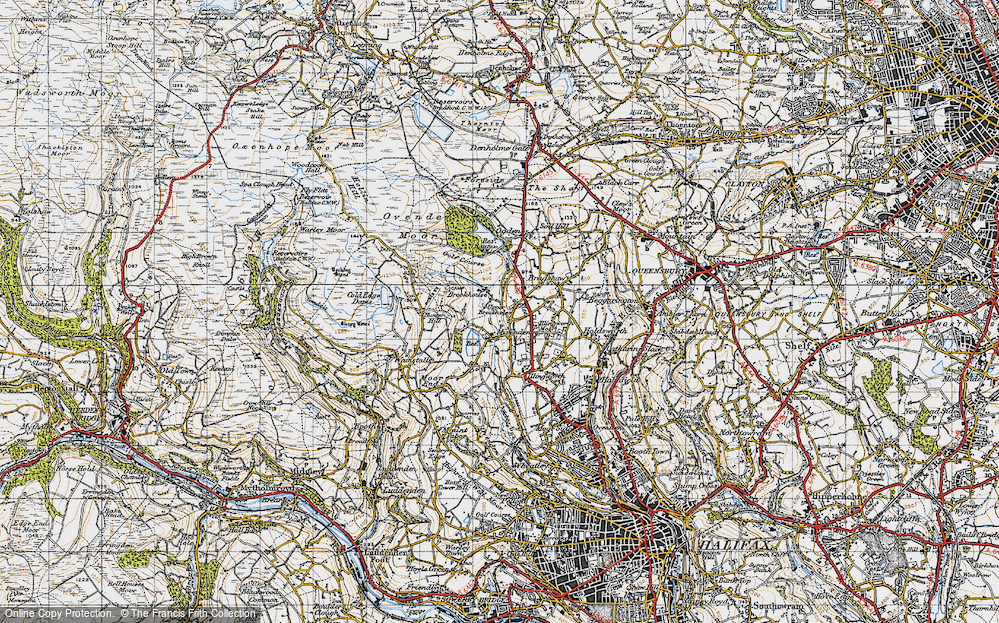 Old Map of Upper Brockholes, 1947 in 1947