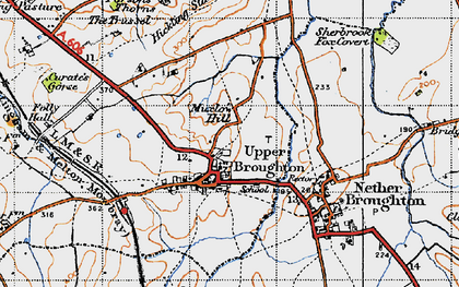 Old map of Upper Broughton in 1946
