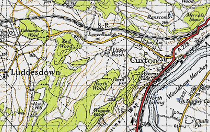 Old map of Upper Bush in 1946