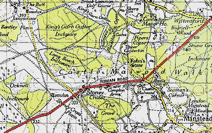 Old map of Upper Canterton in 1940