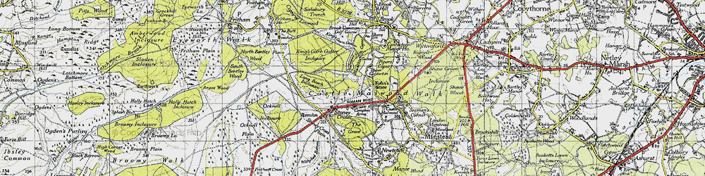 Old map of Brook Common in 1940