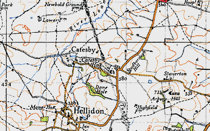 Old map of Catesby Ho in 1946