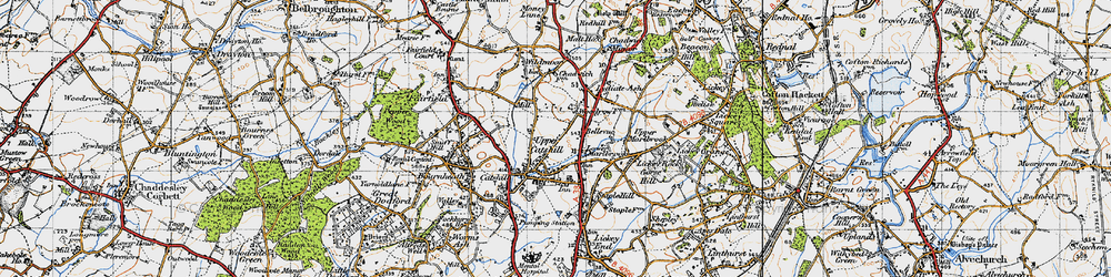 Old map of Upper Catshill in 1947