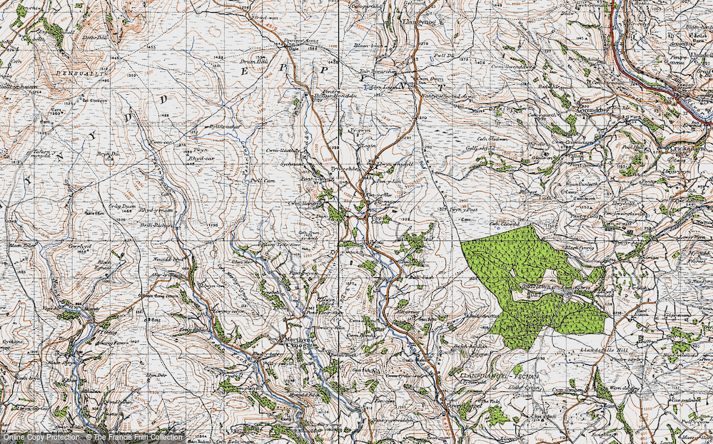 Old Map of Historic Map covering Alltarnog in 1947
