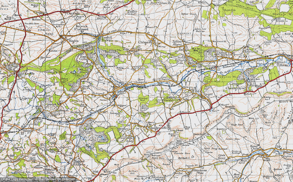 Old Map of Upper Chicksgrove, 1940 in 1940
