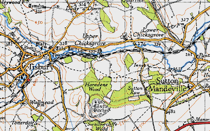 Old map of Upper Chicksgrove in 1940