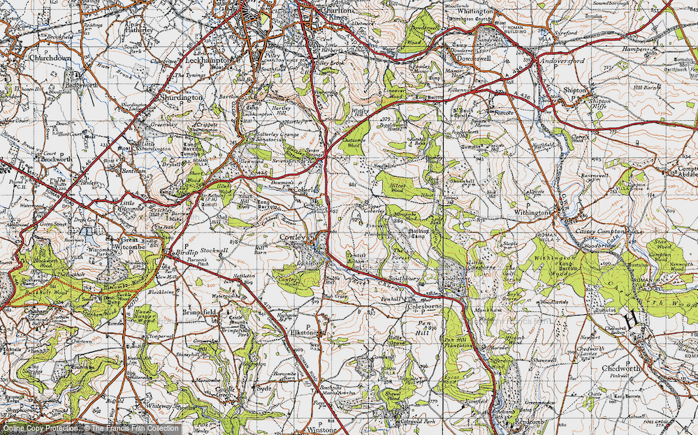 Old Map of Upper Coberley, 1946 in 1946