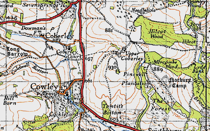 Old map of Upper Coberley in 1946