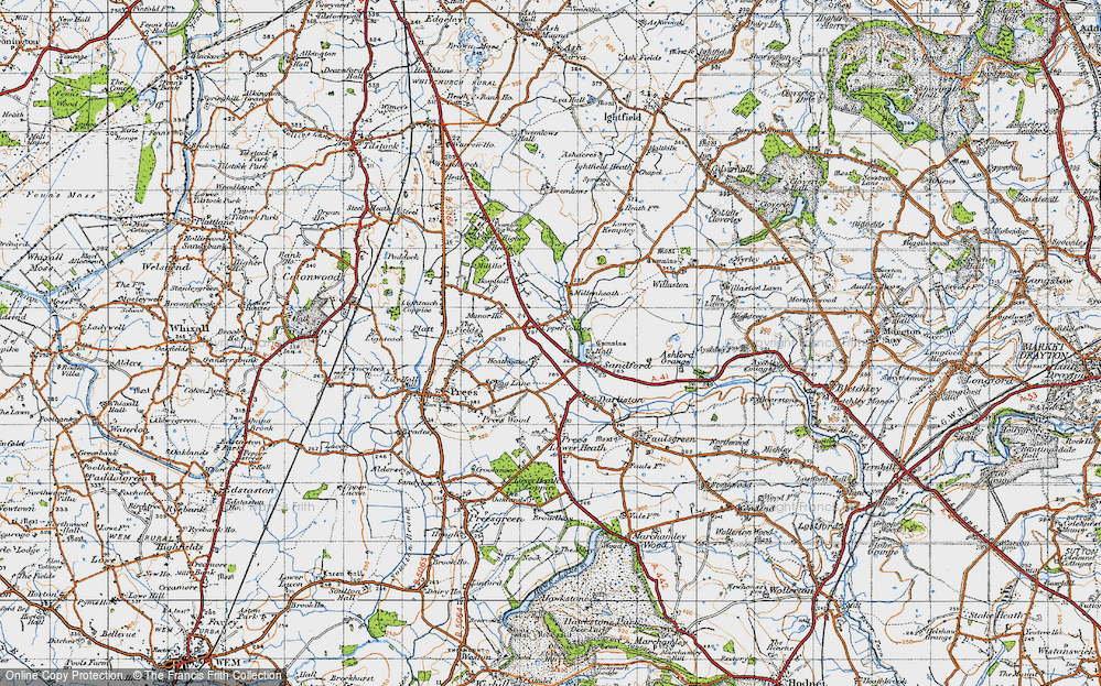Old Map of Upper College, 1947 in 1947