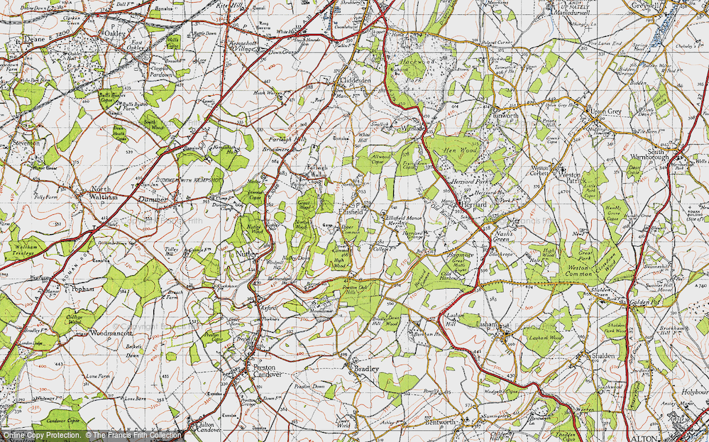 Old Map of Upper Common, 1945 in 1945