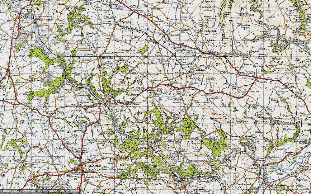 Old Map of Upper Cotton, 1946 in 1946