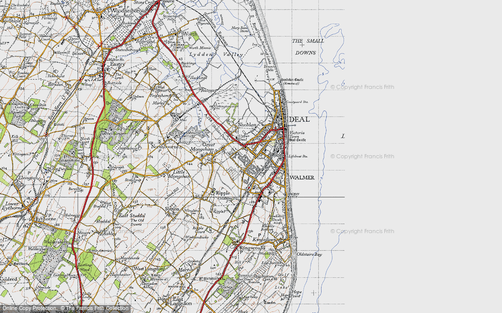 Old Map of Upper Deal, 1947 in 1947