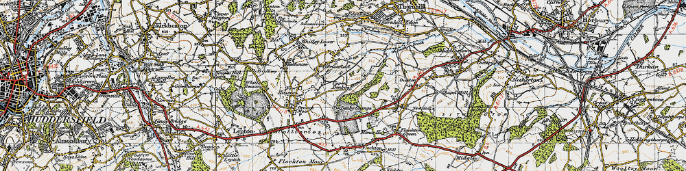 Old map of Upper Denby in 1947