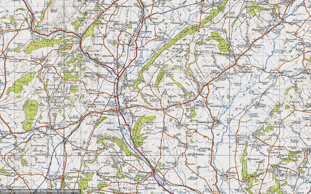 Old Map of Upper Dinchope, 1947 in 1947